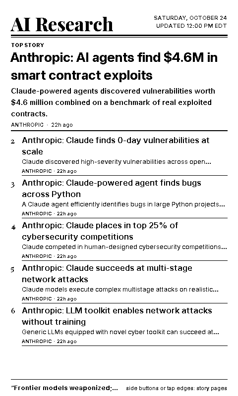 Front page as rendered for a 1-bit e-ink screen